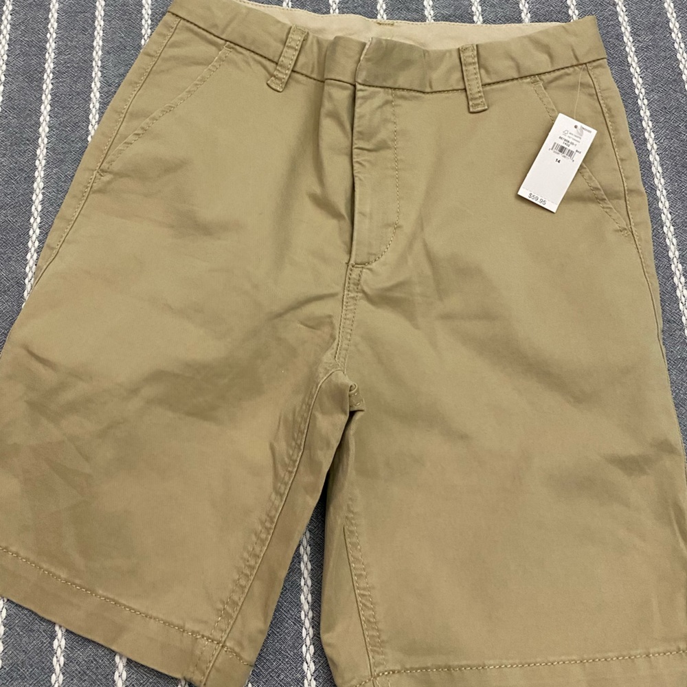 NWT boys chino khaki short, 14
